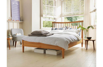 Heart of House Dorset Double Bed Frame with Mattress - Oak